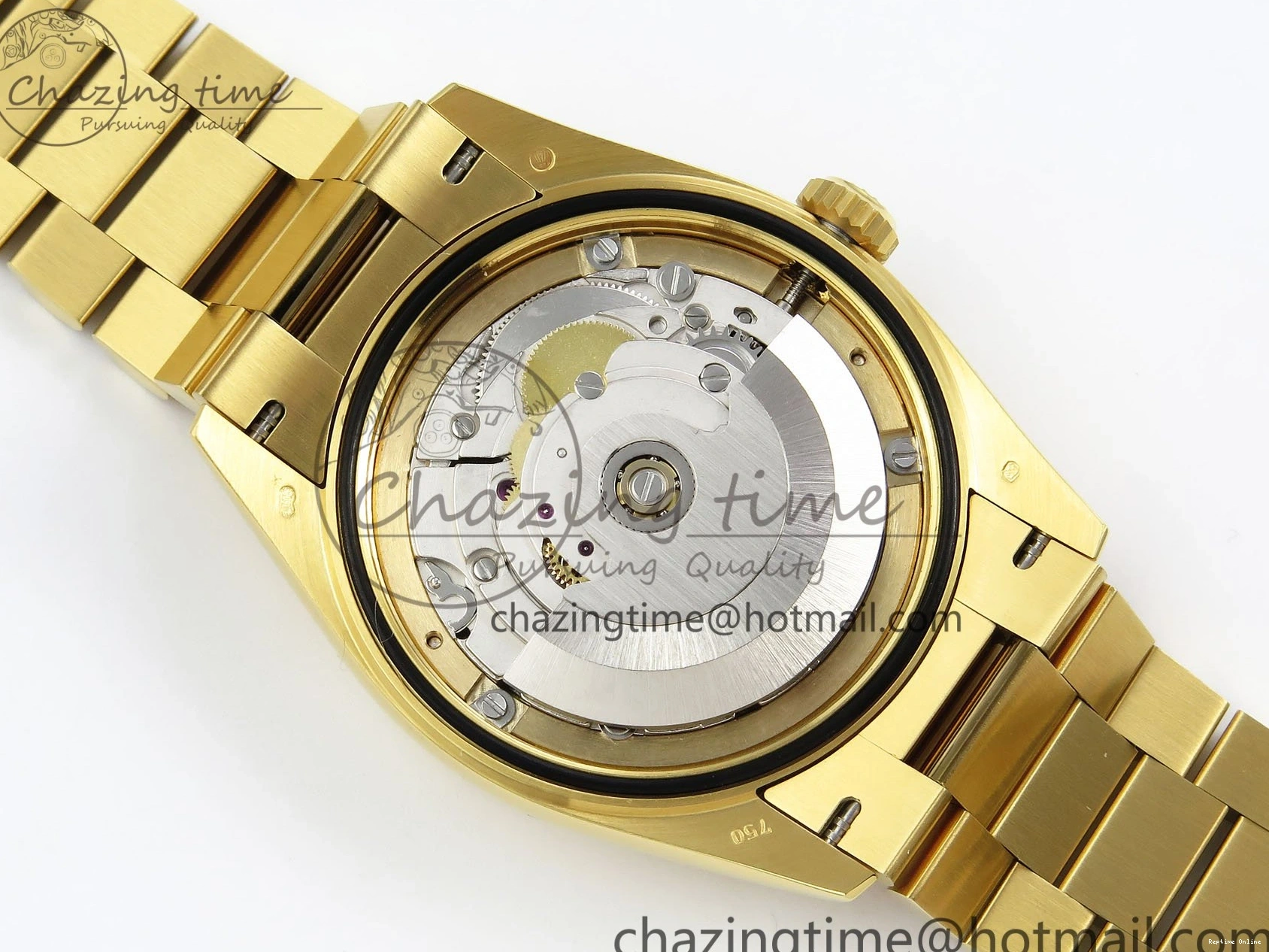 0212 Day Date 36 YG RAF 1:1 Best Edition Green Stone Roman Dial on YG Bracelet A Durable 1524